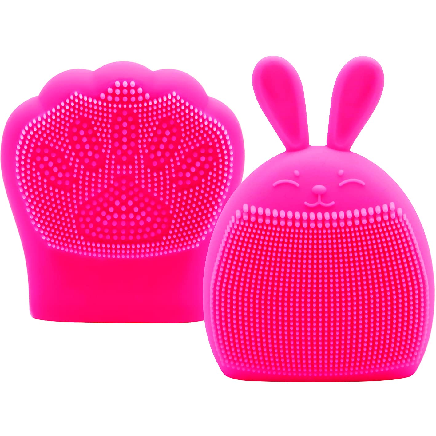 Baby Bath Brush, Silicone Baby Cradle Cap Brush, Massage Brush, Scrubbers Exfoliator Brush - Shampoo Scalp Scrubbie for Body Care - Baby Essential for Dry Skin, Cradle Cap and Eczema (Rose Red)