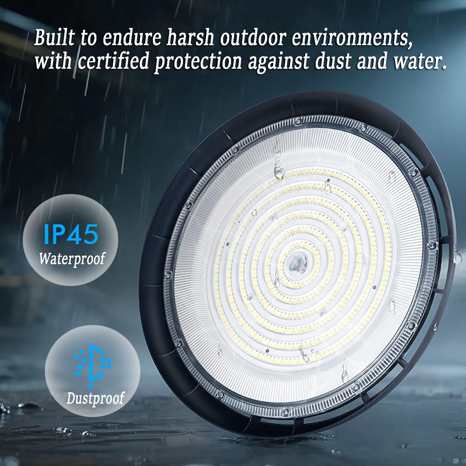 200W UFO LED High Bay Light with 3 CCT 8 Pack High Efficacy 150 LM W AC100-277V Factory — view 4