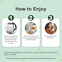 Vista 5 de Pipi Tea - Bolsas de té orgánico Oolong - Té de hoja entera, (20 bolsas) 0.14 oz de hojas de té seleccionadas - Ayuda a reducir los niveles