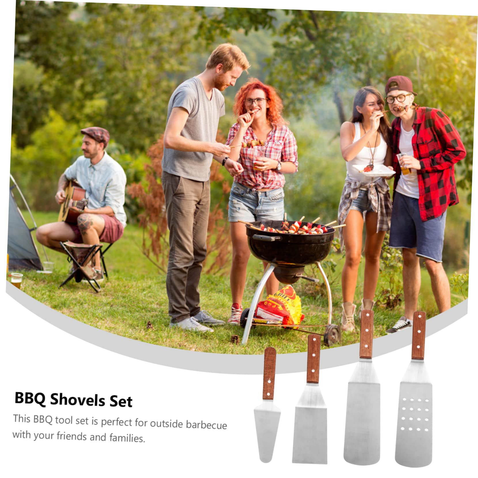 1zestaw Sztuk Narzędzi Do Grillowania Ze Stali Nierdzewnej Wytrzymałe Akcesoria Bbq Do Użycia Domowego i Profesjonalnego Restauracji i Cateringu