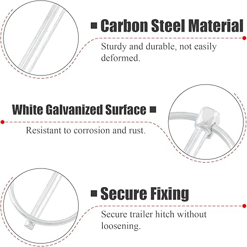 Miniatura 12 de 6 pines de linchamiento resistentes de 3/8 pulgadas con anillo, kit surtido de pasadores redondos para tractores agrícolas, camiones, remolques, 6
