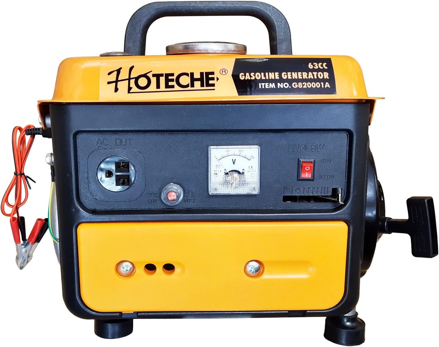 Front view of Hoteche G820001A generator with control panel