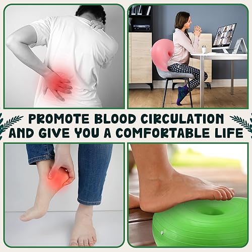 Miniatura 5 de 8 Pcs Flexible Seating for Classroom Elementary Inflatable Ball Chairs for Kids Exercise Balance Chair Wobble Cushion Seat Donut Ball Chair with