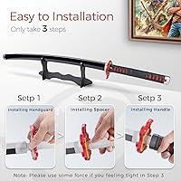 Vista 84 de Cold Blade Demon Katana - Réplica de anime de 41 pulgadas con cinturón y soporte, espada duradera perfecta para cosplay, espada Nichirin con diseño