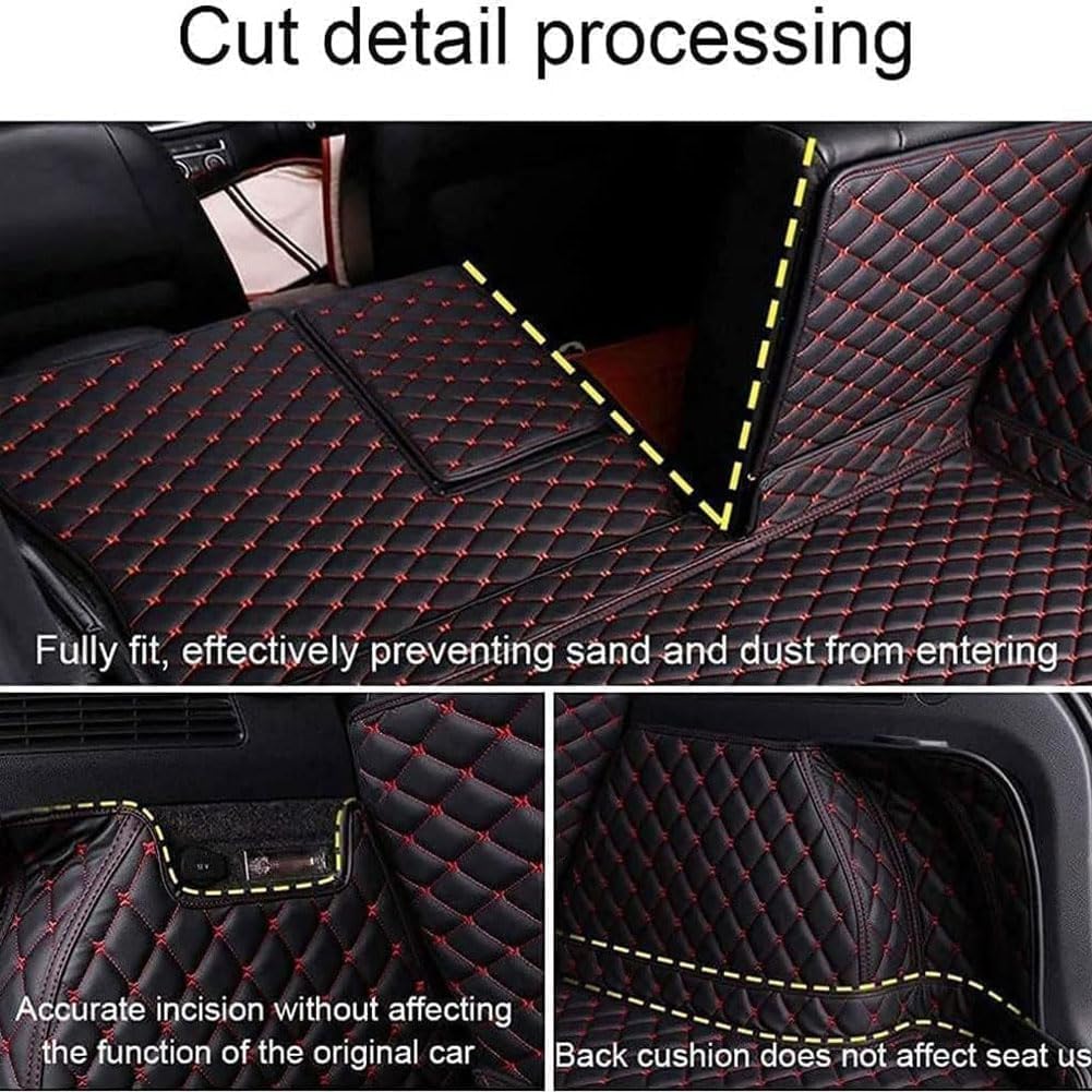 Housse Protection de Coffre pour Voiture pour Audi A6 C7 Avant Estate(2011-2018),Voiture Cuir Couverture Complète Botte Revêtement Tapis de Protection Imperméable