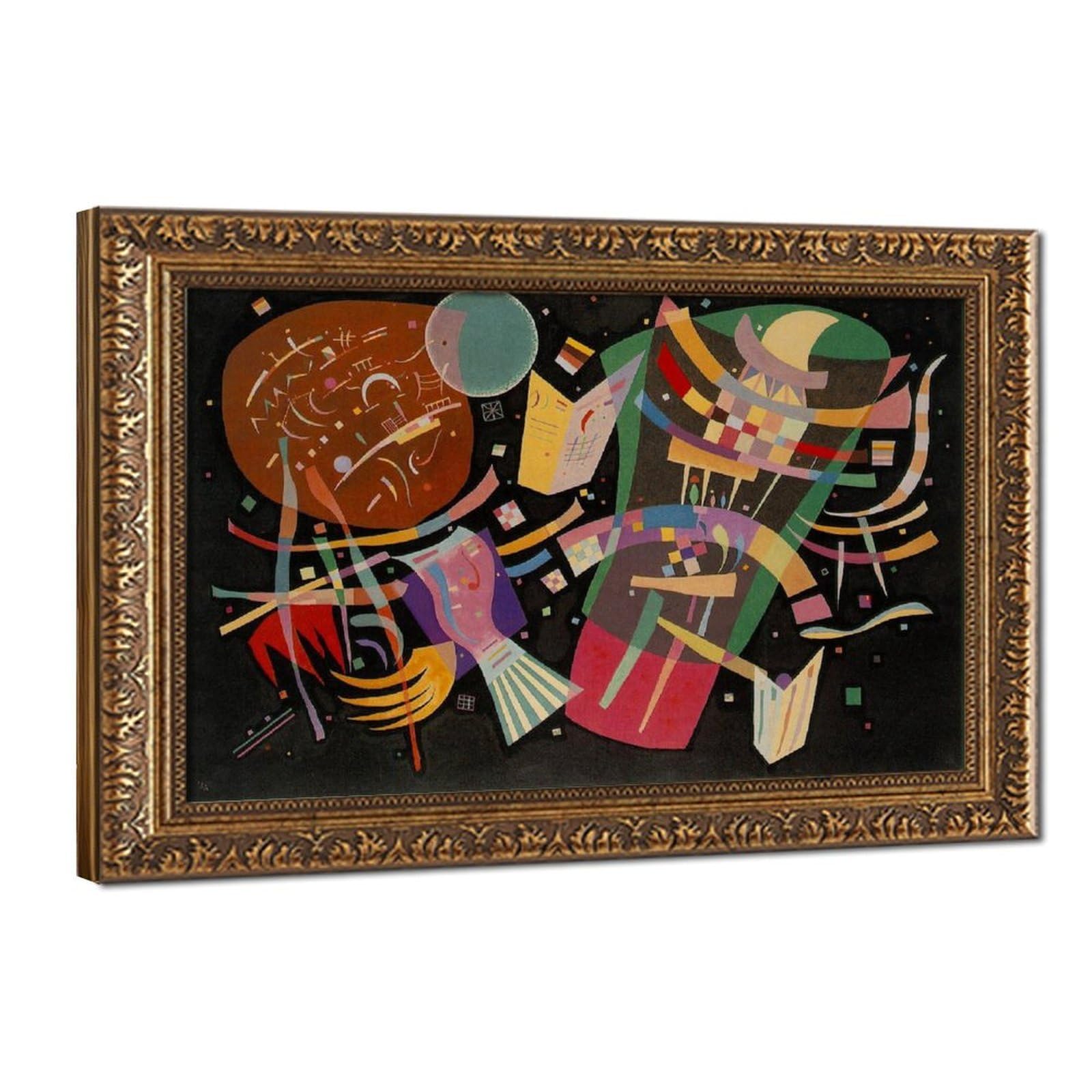 Toile Kandinsky Composition X cadre suspendu pour decorer un mur vide sans percer - 8
