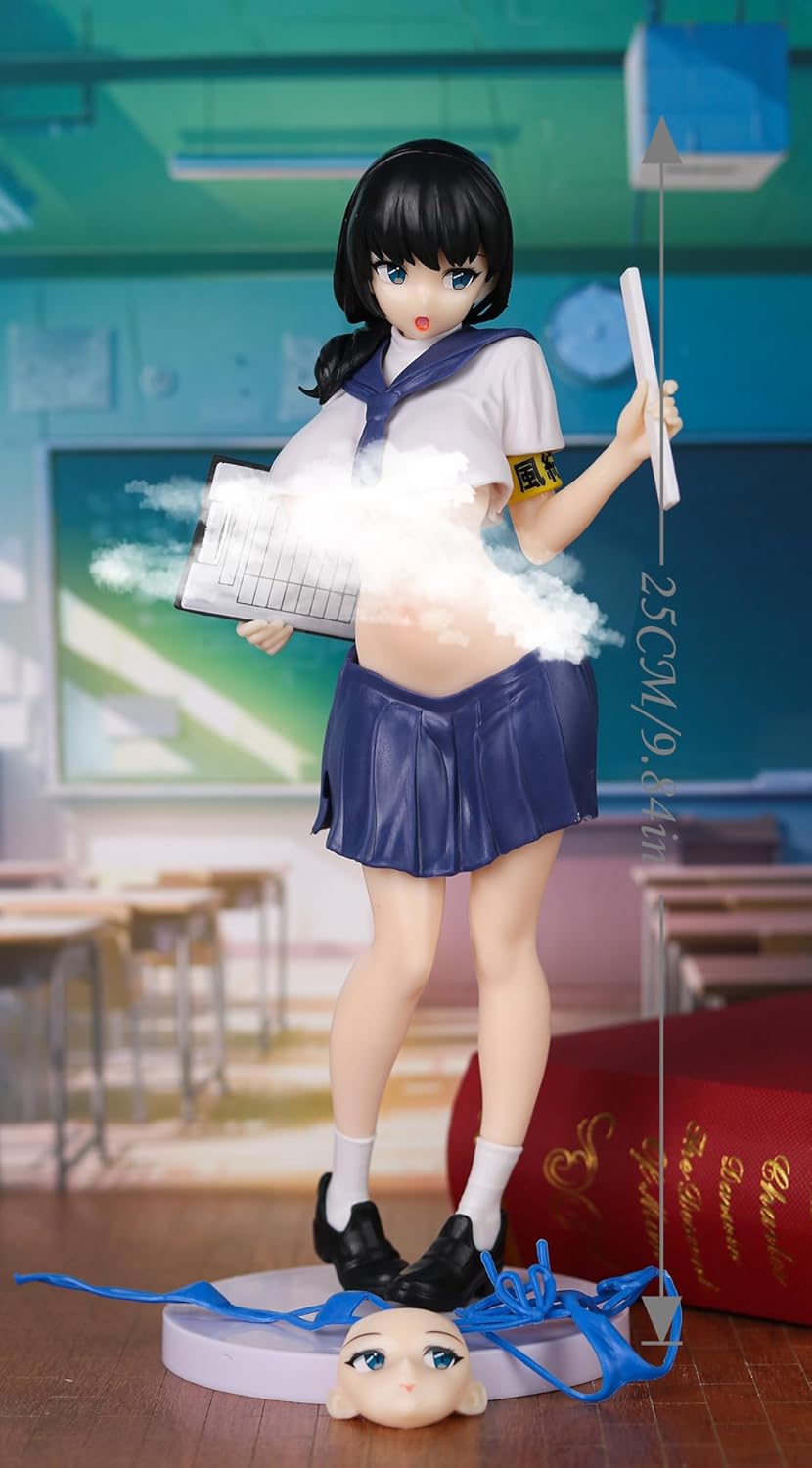Zatanend Ecchi Figure Serious Disciplinary Committee Member,Anime Girl Figure Waifu Hentaii.Sexy Action +18 Uncensored Collection Statue Gift Model Toys No Box