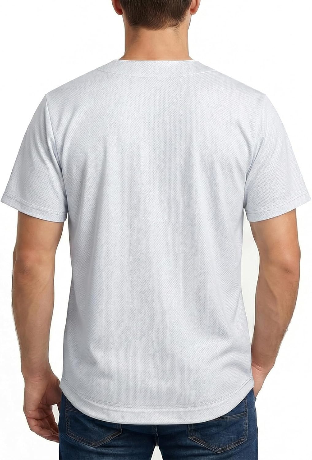 USA Baseball Jersey for Men Short Sleeve Button Down Shirt