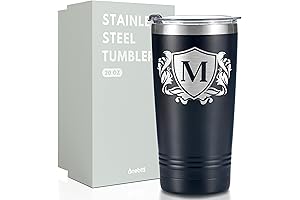 Personalized Gifts with Initials: Monogrammed Travel Tumbler for Him