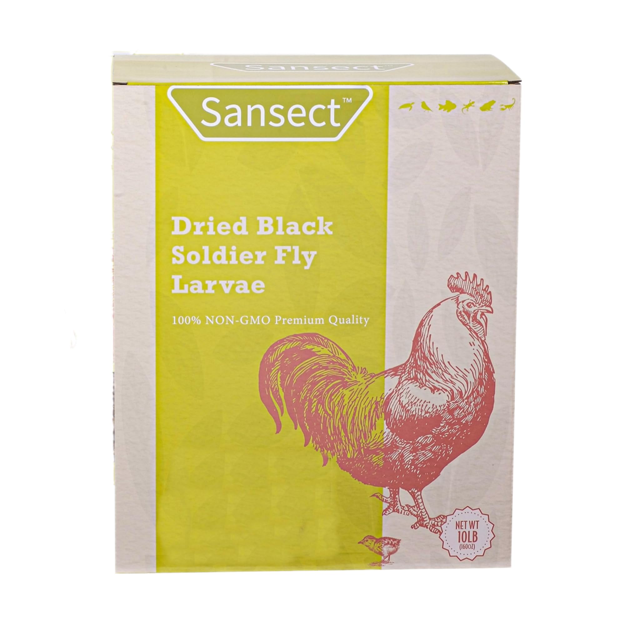 SANSECT Dried Black Soldier Fly Larvae 10LB, High Calcium Chicken Feed – 85X More Calcium, Non-GMO Treats for Chickens, Laying Hens, Ducks, Turkeys, Wild Birds, TurtlesSANSECT Dried Black Soldier Fly Larvae 10LB, High Calci…