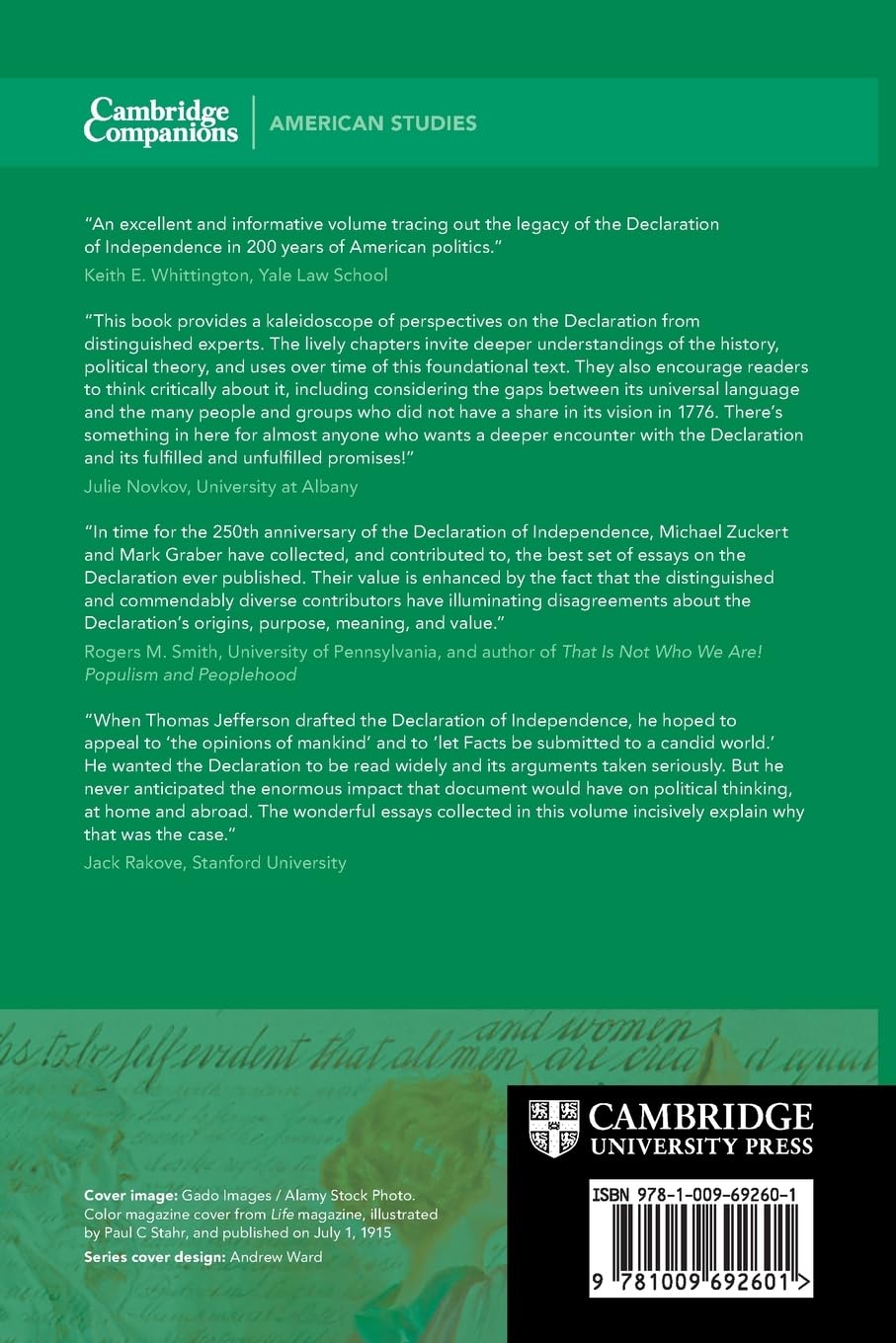 The Cambridge Companion to the Declaration of Independence (Cambridge Companions to American Studies)