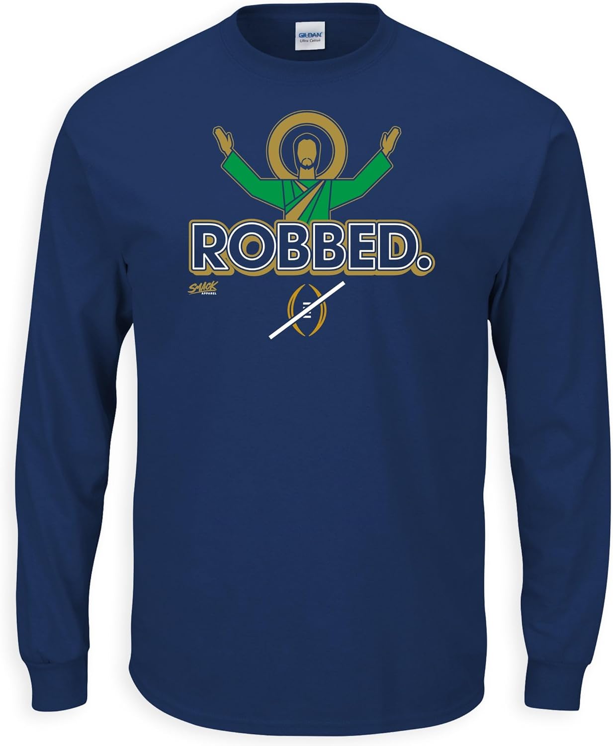 Smack Apparel ROBBED T-Shirt for Notre Dame College Fans (SM-5XL)