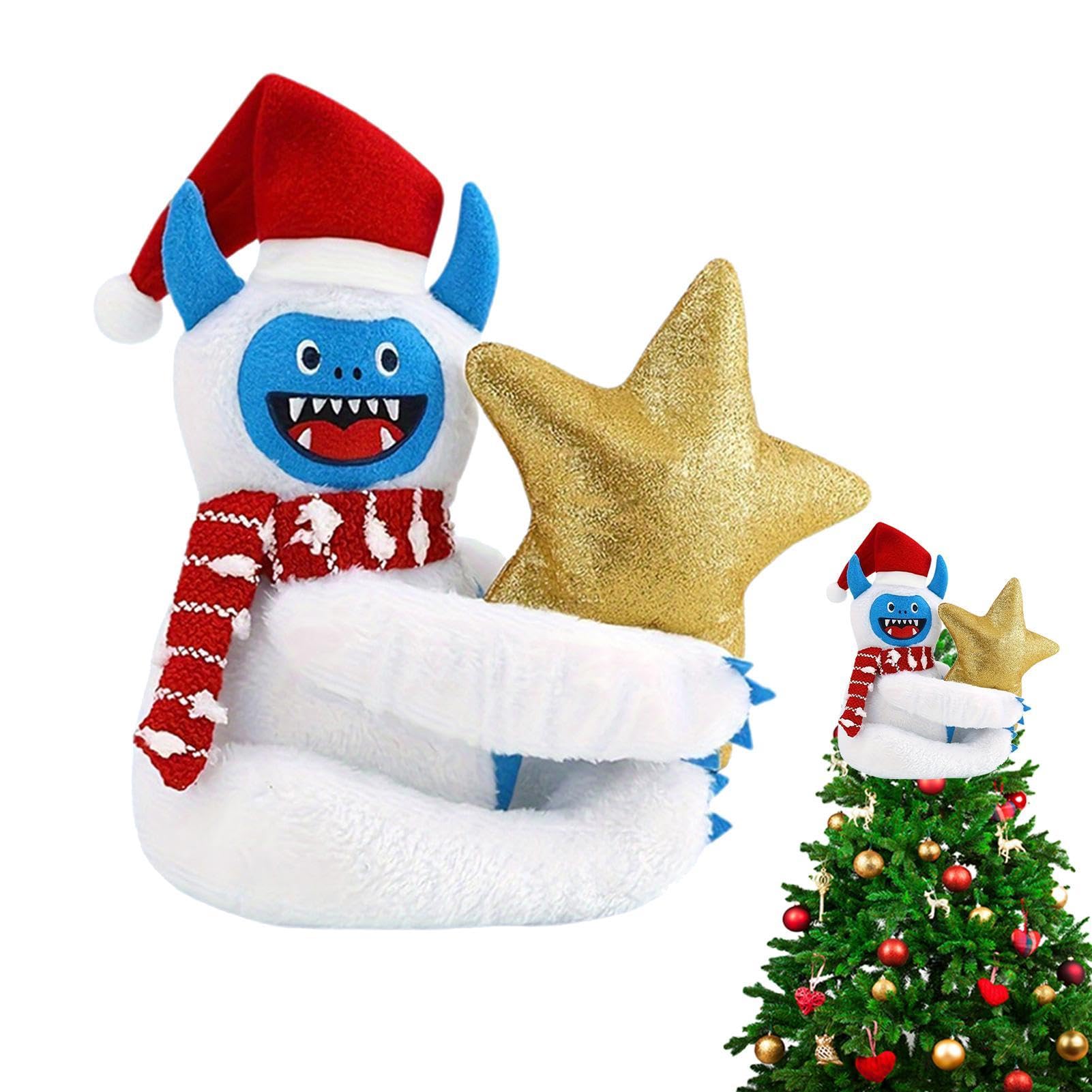 Adornos para árbol de Navidad de felpa suave y madera para salones hogareños