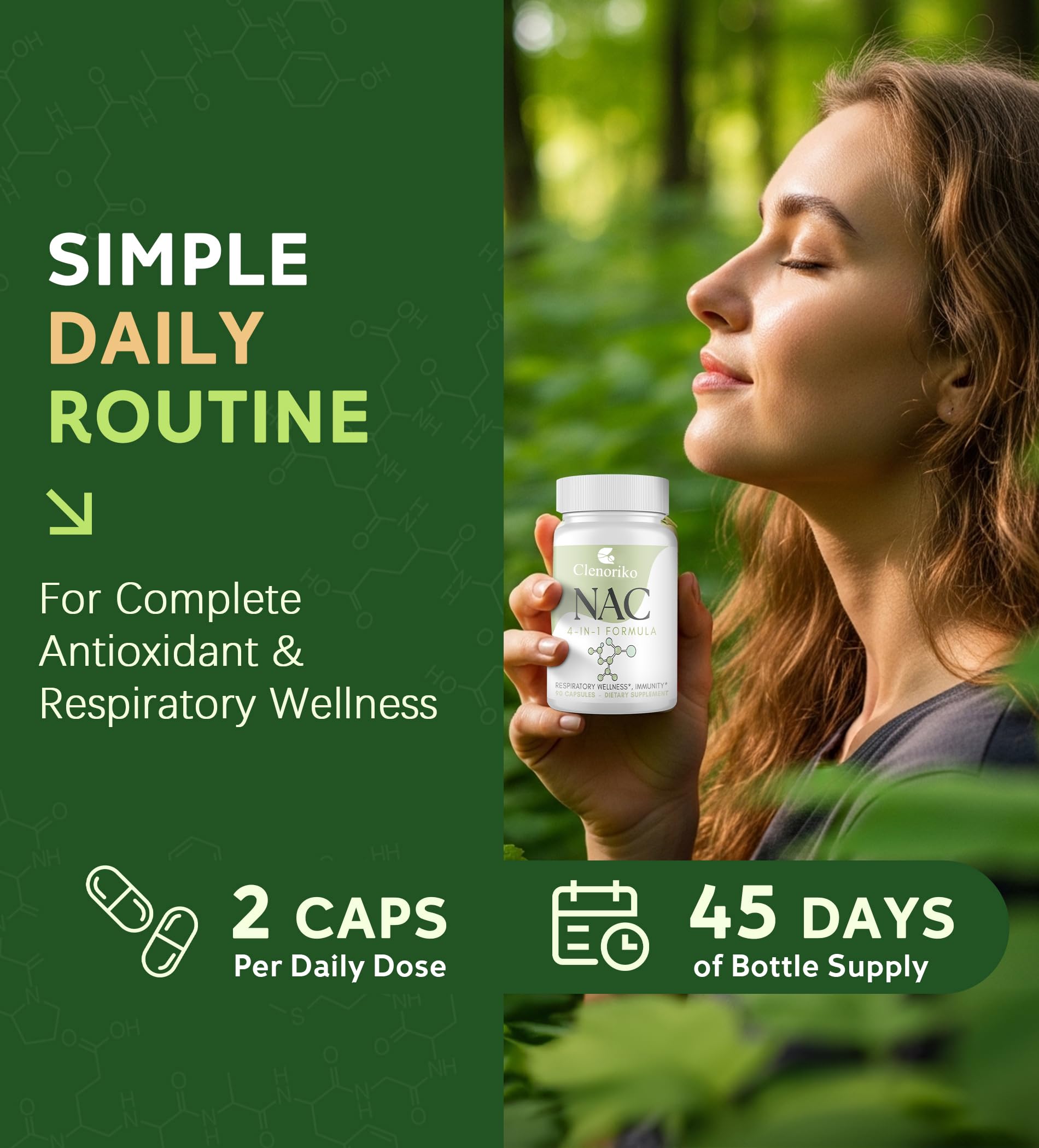 High Dose NAC 1200mg for Respiratory & Immunity*, NAC Supplement N-Acetyl Cysteine, 4-in-1 NAC Supplement with Bromelain, Glycine & Selenium — Amazon image 7