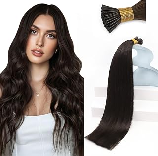 Sunny Hair I Tip Hair Extensions Real Human Hair,Itips Human Hair Extensions,Brown Remy Hair Extensions I Tips for Travel,16inch 50g