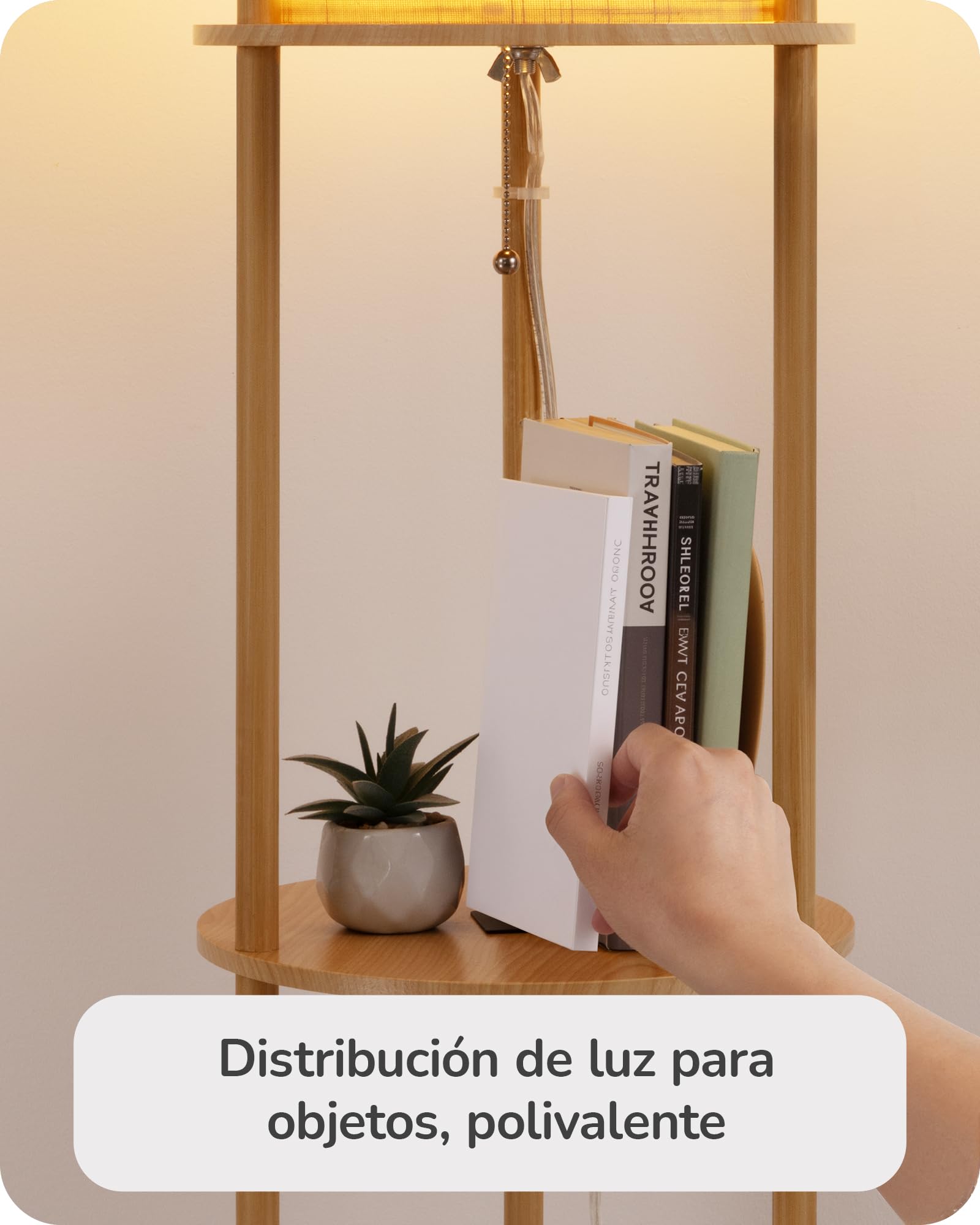 EDISHINE Lámpara de Pie Retro para Salón, Pantalla de Algodón-Lino y Estructura Metálica, Bombilla LED 2700K Incluida, Lámpara E27 para Habitación Infantil, Dormitorio y Rincón de Lectura, Blanco