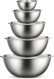 FineDine Stainless Steel Mixing Bowls - Set of 5