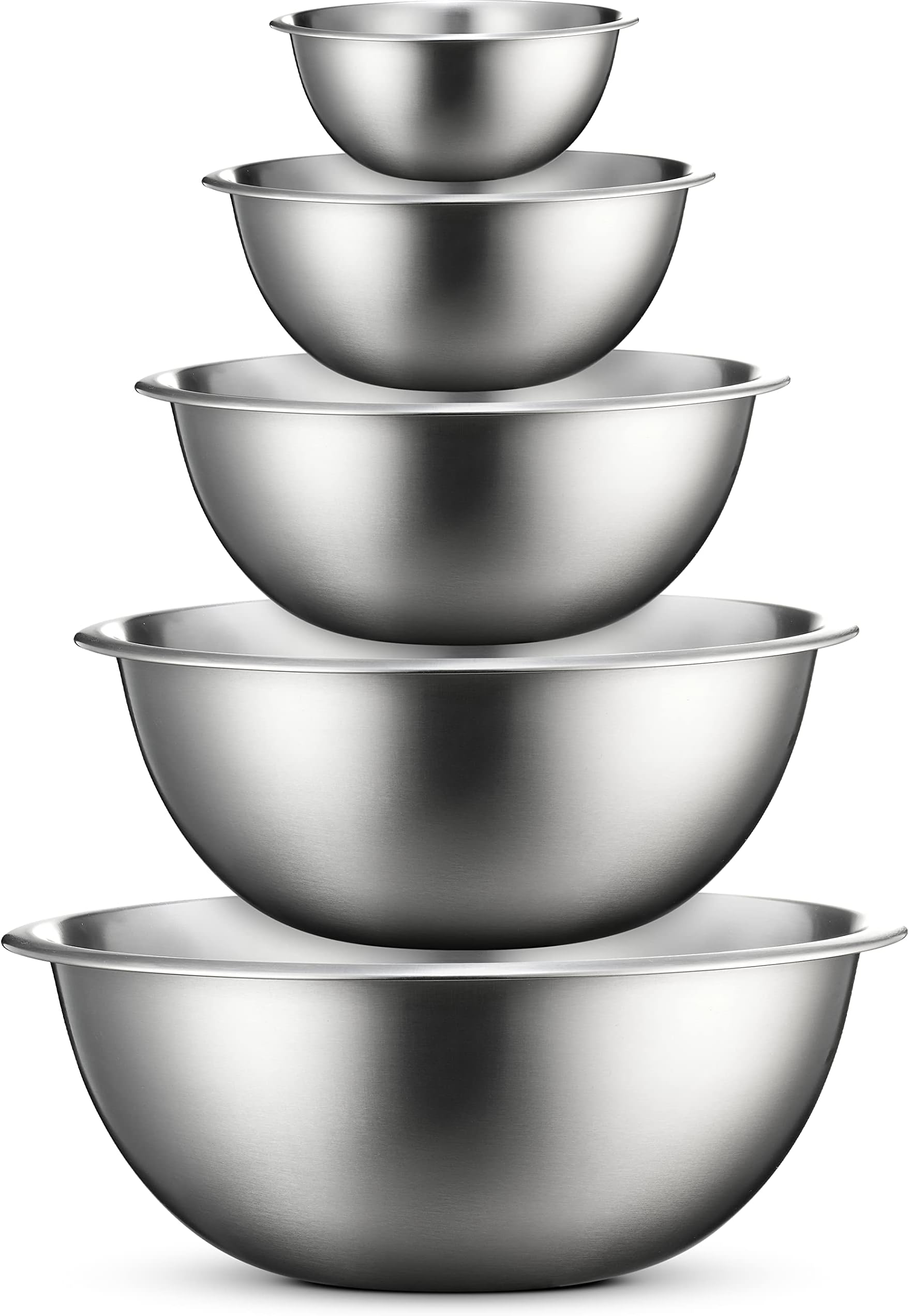 FineDine Stainless Steel Mixing Bowls - Set of 5