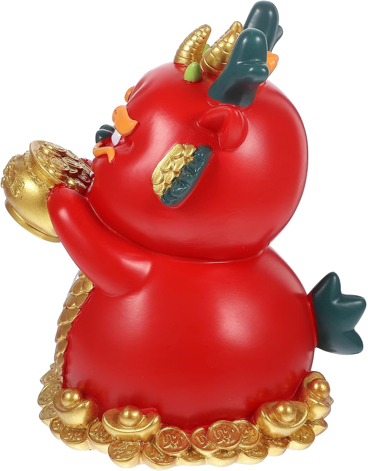 Dragon Zodiac Piggy Bank Money Storage Box Chinese New Year Dragon Statue Coin Saving Pot Decorative Gift for Lunar New Year Celebration