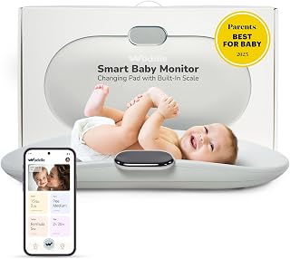 Woddle Multifunctional Smart Baby Changing Pad with Precision Scale for Critical Weight Monitoring + AI App, Noise Machine, Warmer, Night Light, Touchscreen Tracker, All-in-One