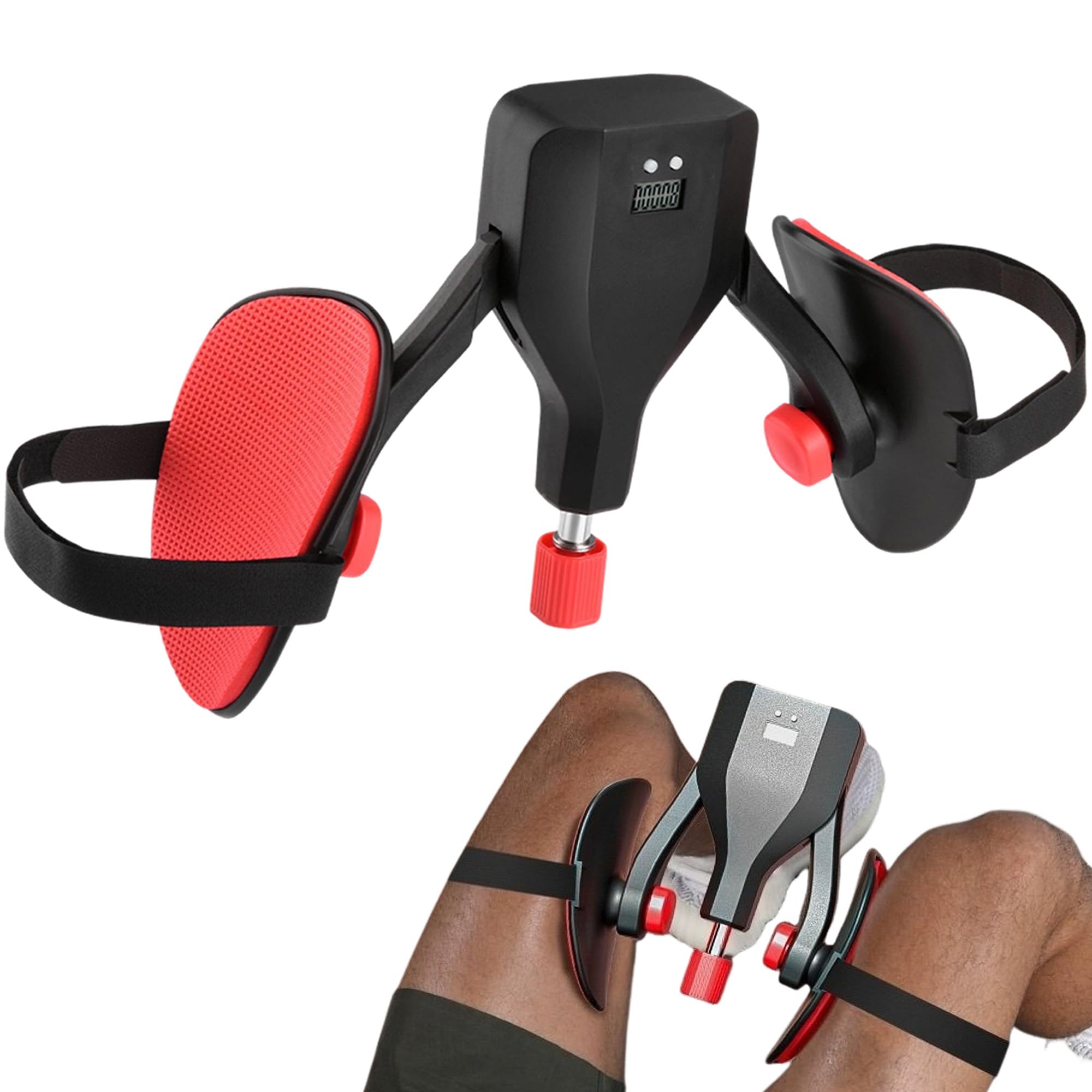 Oberschenkeltrainer, Beintrainer Beckenbodentrainer für Frau, Mann, Beckenboden Trainingsgerät mit Zählfunktion, Einstellbar Widerstand Oberschenkel Trainingsgerät, Fitnessgeräte für Zuhause