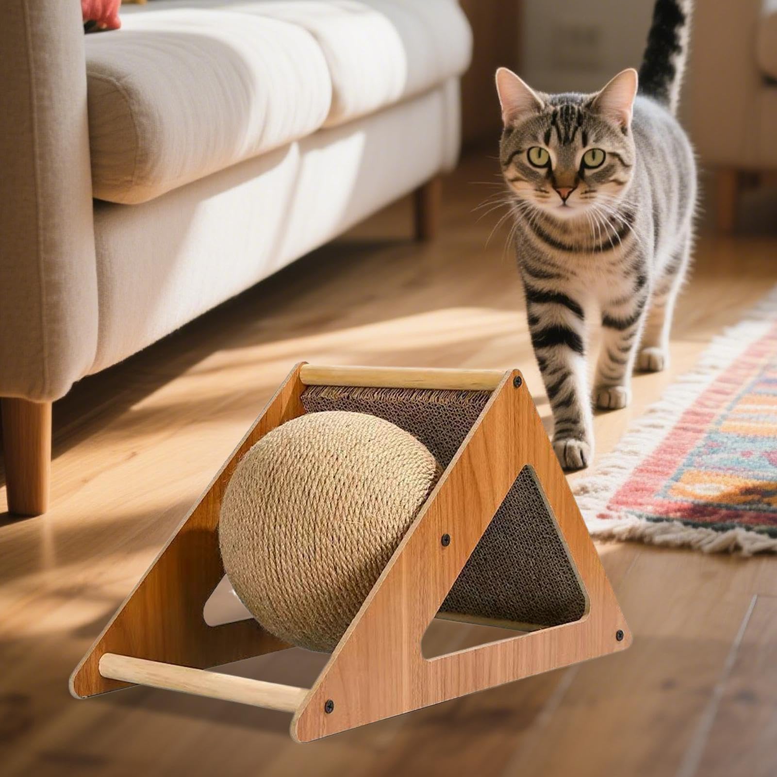 Kratzball für Katzen – Spielzeug für Kätzchen | Kratzball für Katze | Kratzball für Übung und Spiel im Innenbereich | Notfall im Innenbereich Haus Übung Kaninchen Stress Relief