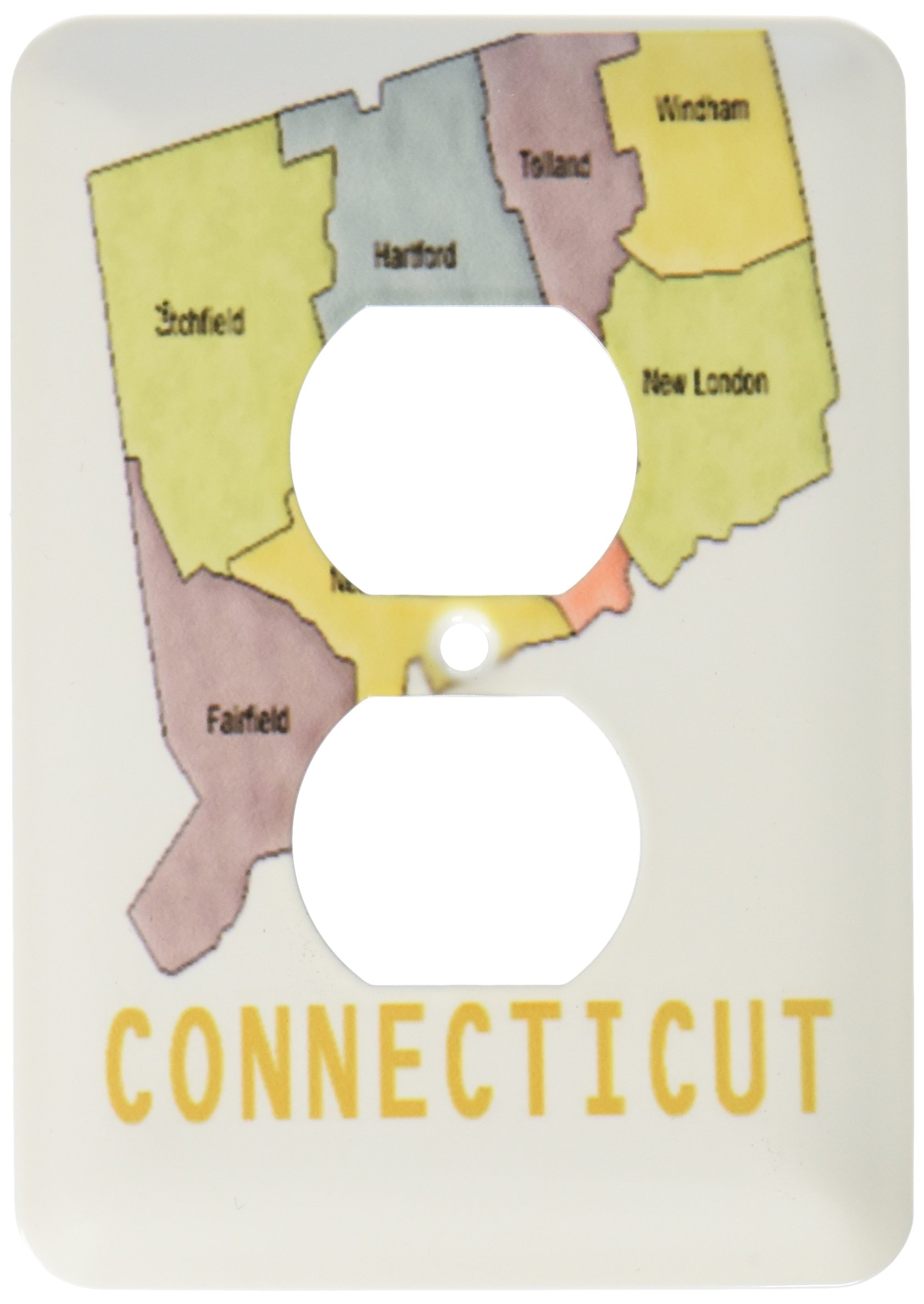Carte des comtés du Connecticut 2 prises finition premium 3dRose lsp_112380_6