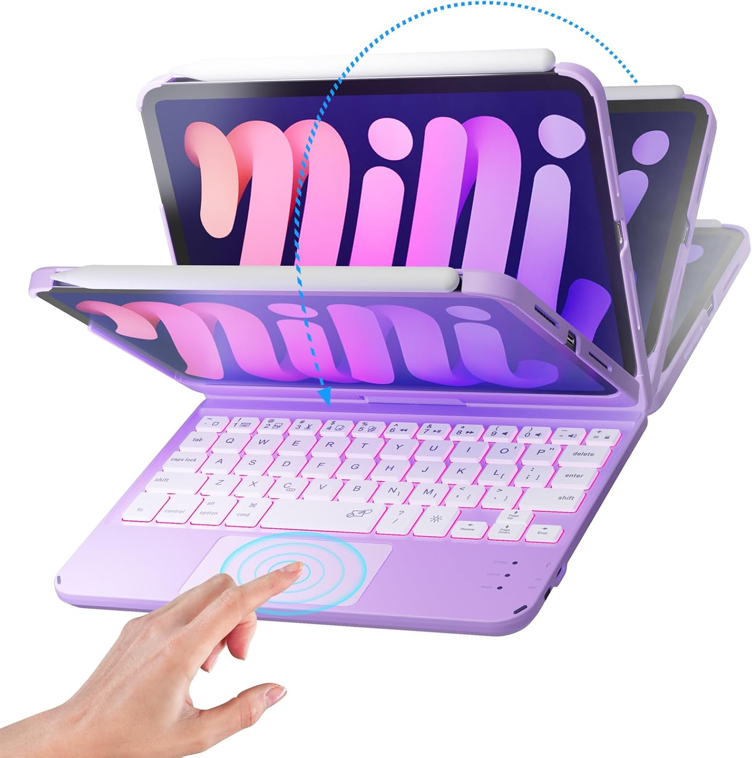 BABG iPad Mini 6th Generation Case with Keyboard 8.3inch