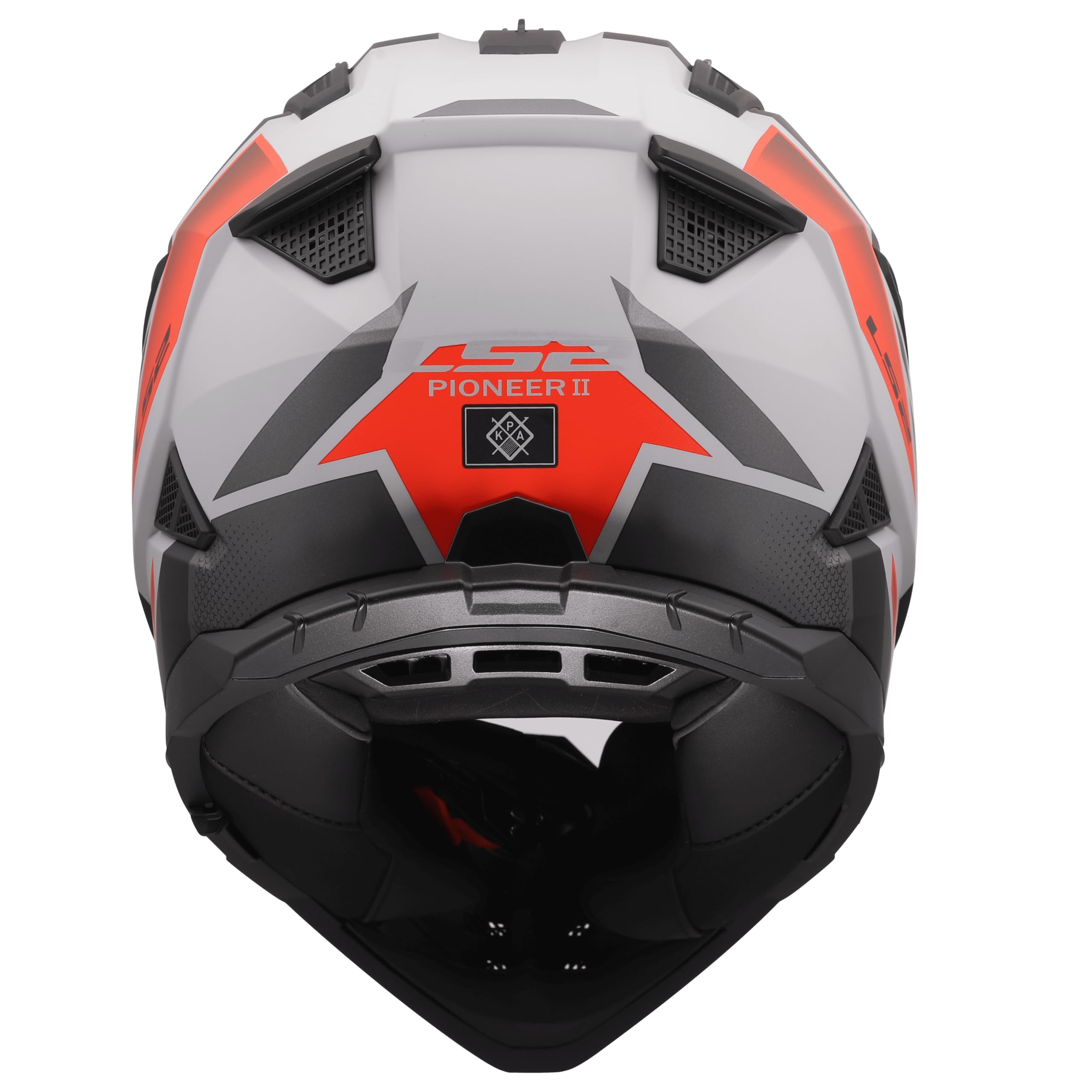 LS2, Casco Moto Cross PIONEER II BLOCK Grey Red, XS