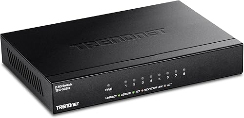 Miniatura 16 de TRENDnet Interruptor para juegos multiGigabit de 8 puertos y 2.5 Gb, TEG-S380, 8 puertos 2.5GBASE-T, capacidad de conmutación de 25 Gbps, divisor