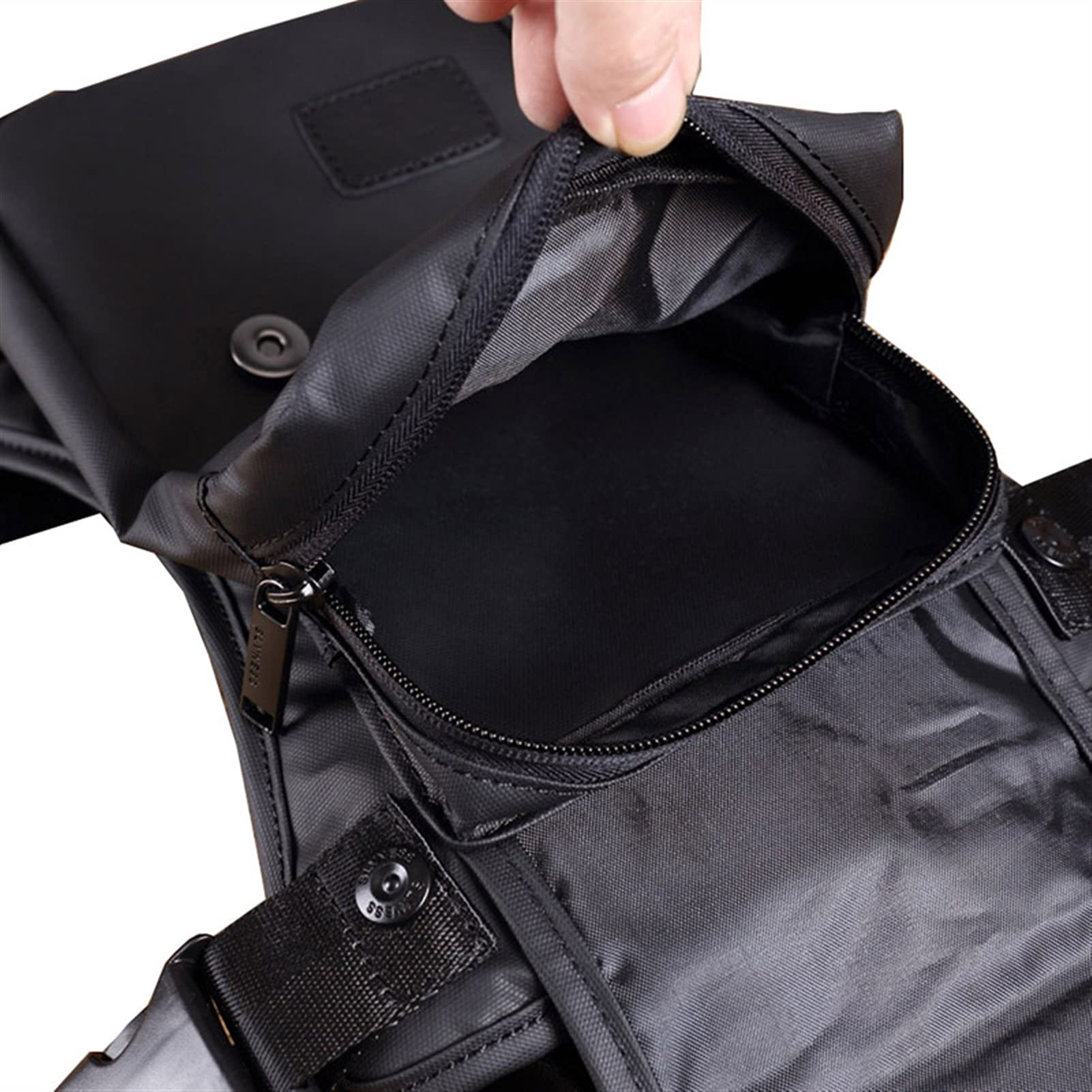 Torba na nogi, torba biodrowa, torba na udo męska Oxford/nylon/płócienna torba downspout nerka torba na pas biodrowy pas biodrowy pasek na co dzień plecak motocykl turystyka, Brązowe płótno, Jeden