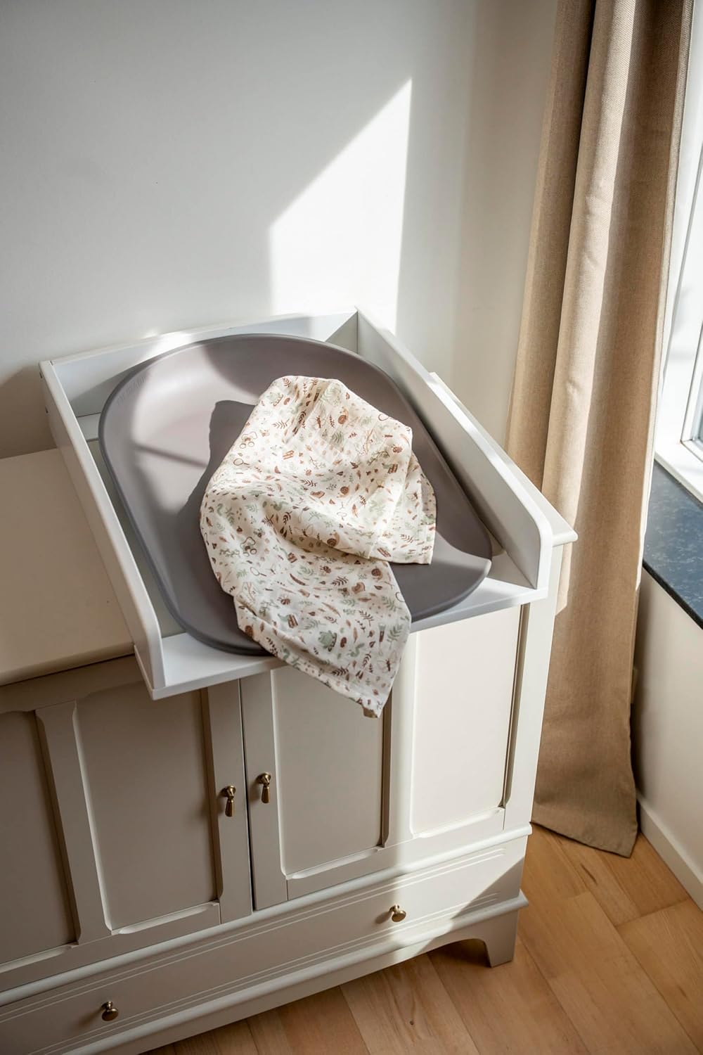 FILIBABBA Bobbie 2.0 Soft Feel Changing Mat, Beige, PUR Foam, 68 x 48 x 10.4 cm, 1950 g (Grey)