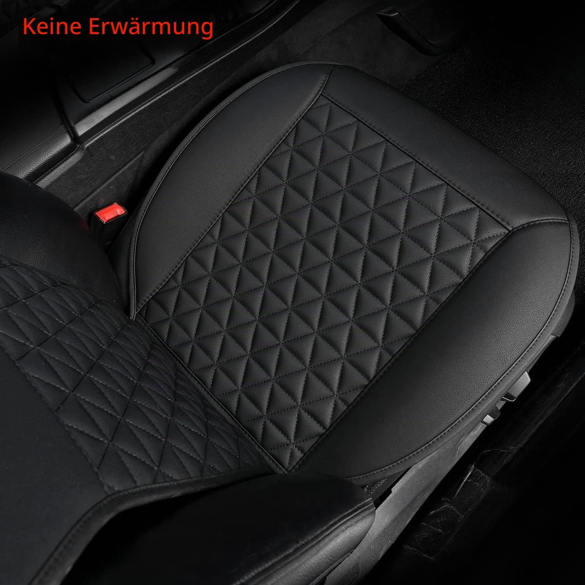Black Panther 1 Paar Luxus PU-Leder Sitzbezüge Auto Vordersitze, kompatibel mit 95% Autos,Keine Sitzheizung, Keine Wärme (Limousine/SUV/Pickup/Van) - Schwarz