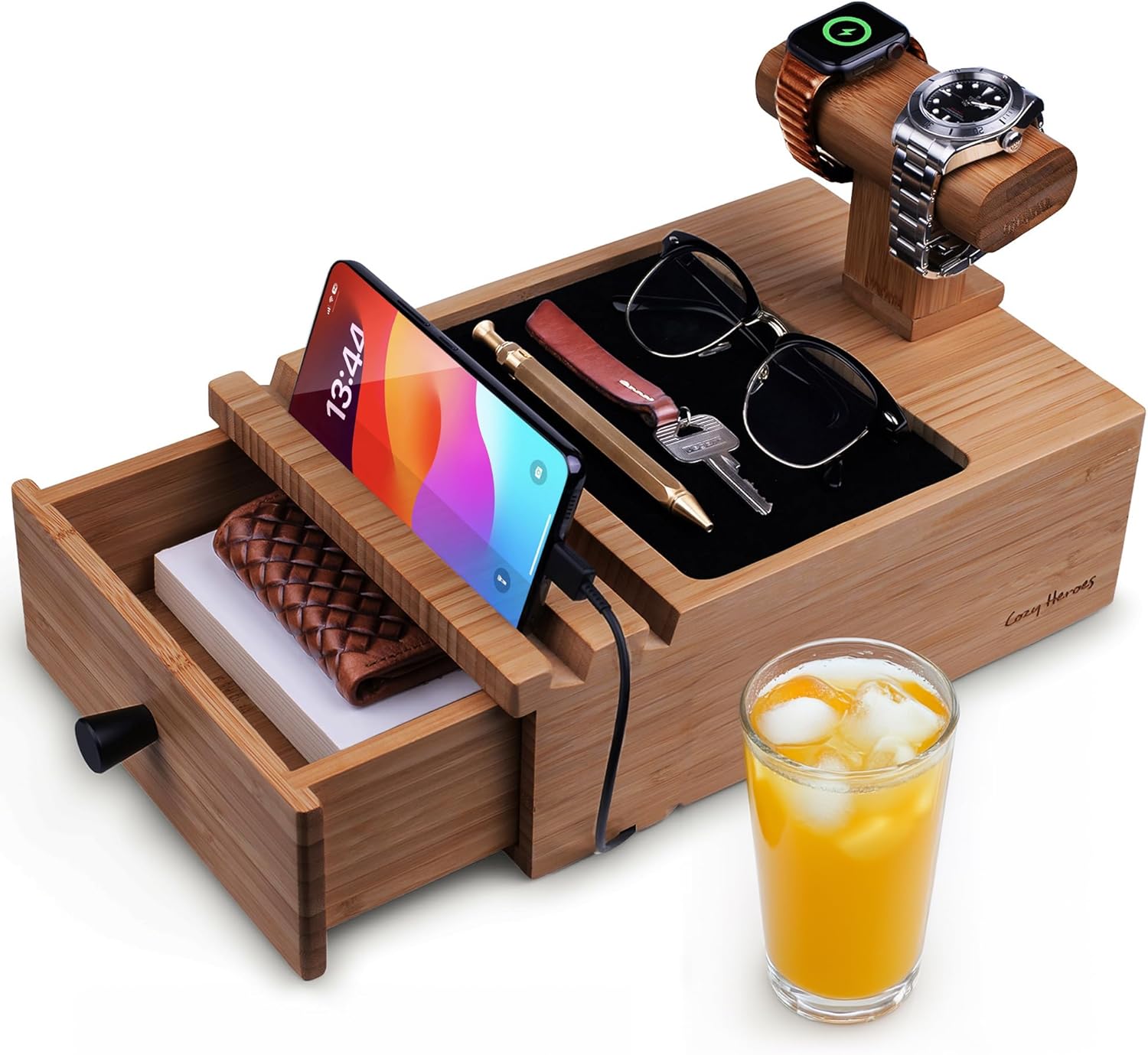 Wood phone docking station