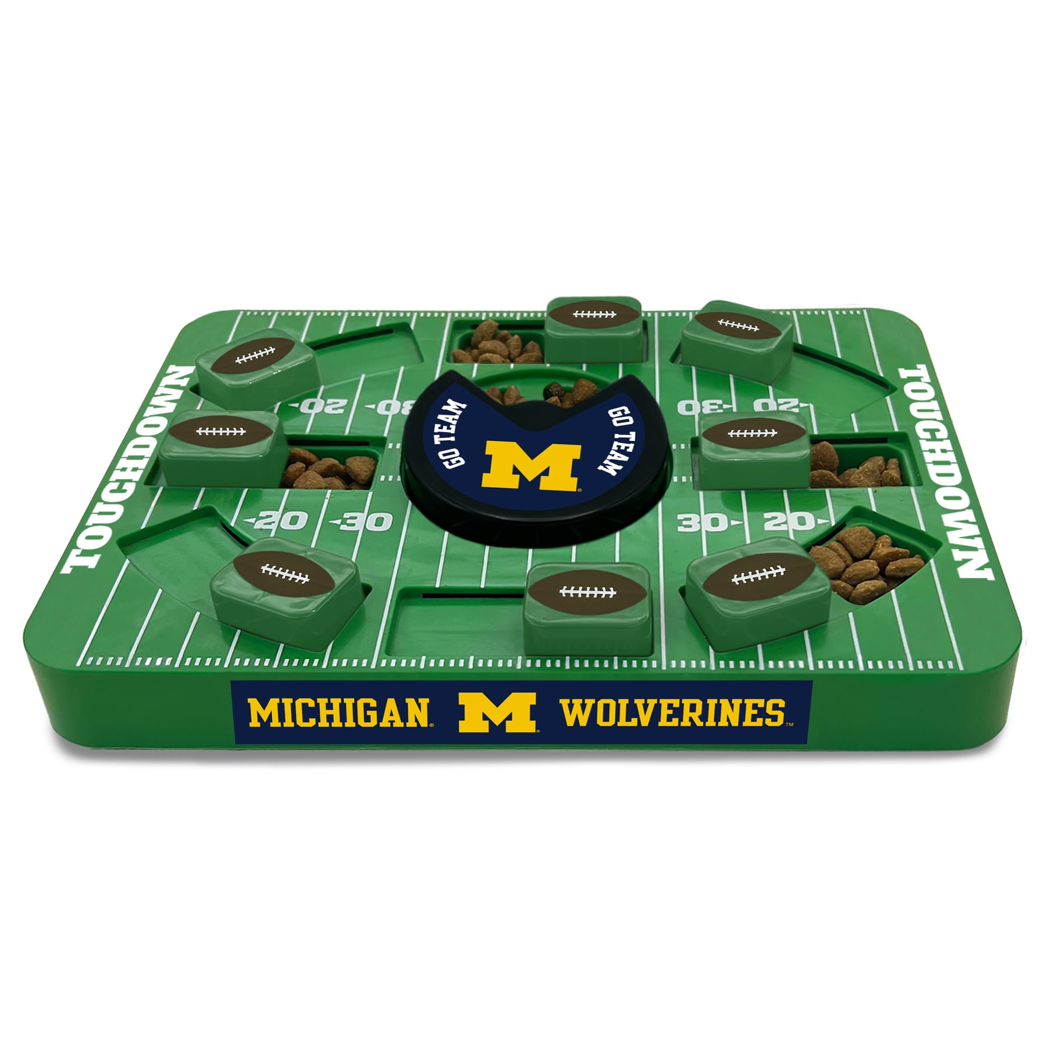 Jouet puzzle pour chien Pets First NCAA Michigan et gamelle anti-glouton