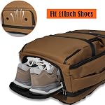 WELKINLAND 20-Pockets Sac à dos de voyage, Sacs à dos pour bagages, 16-Inch Sac à dos pour homme, sac à dos extensible avec manchon chariot, sac de voyage avec compartiment à chaussures
