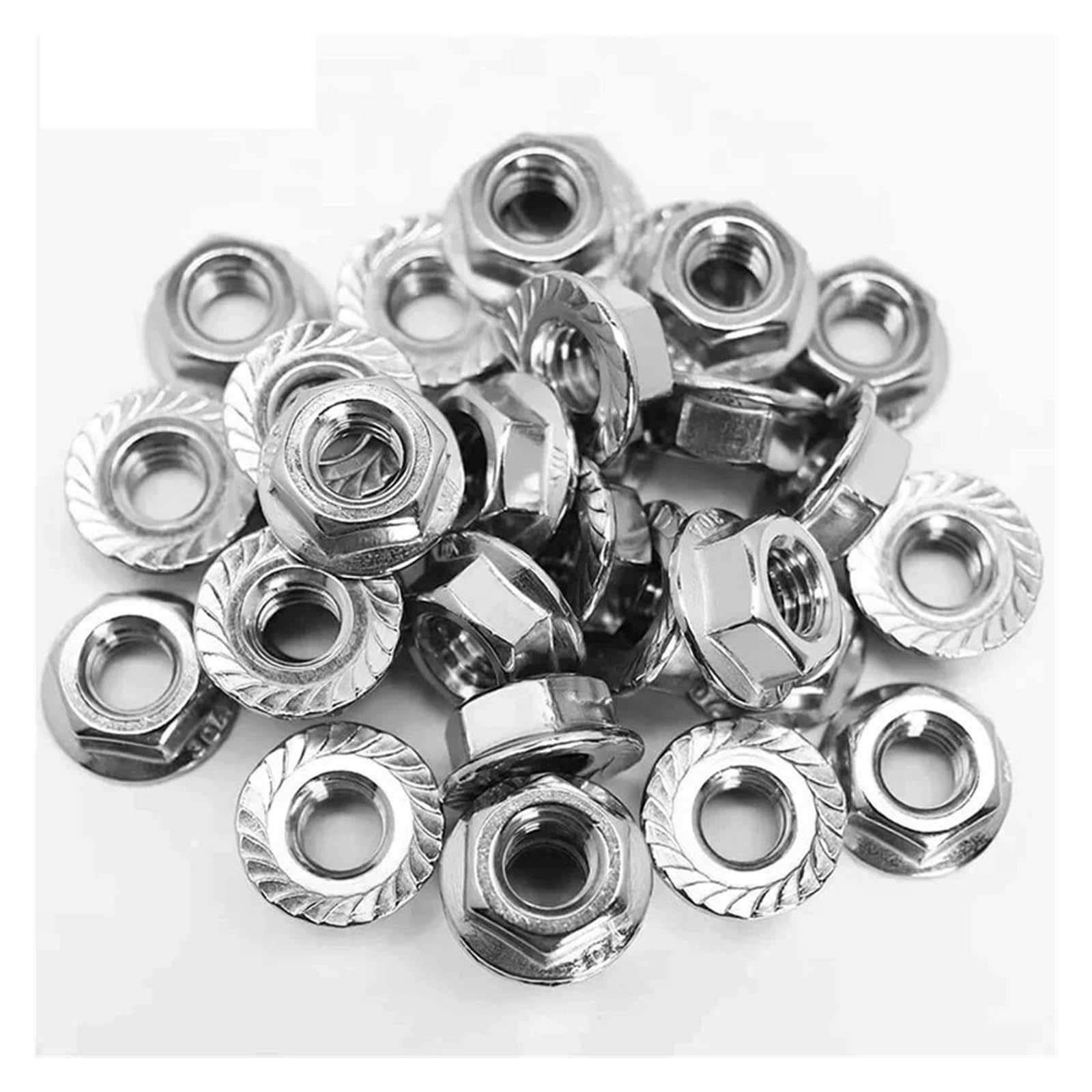dadi esagonali, Assortimento di dadi flangiati esagonali Spinlock in acciaio(M5 x 50pcs)
