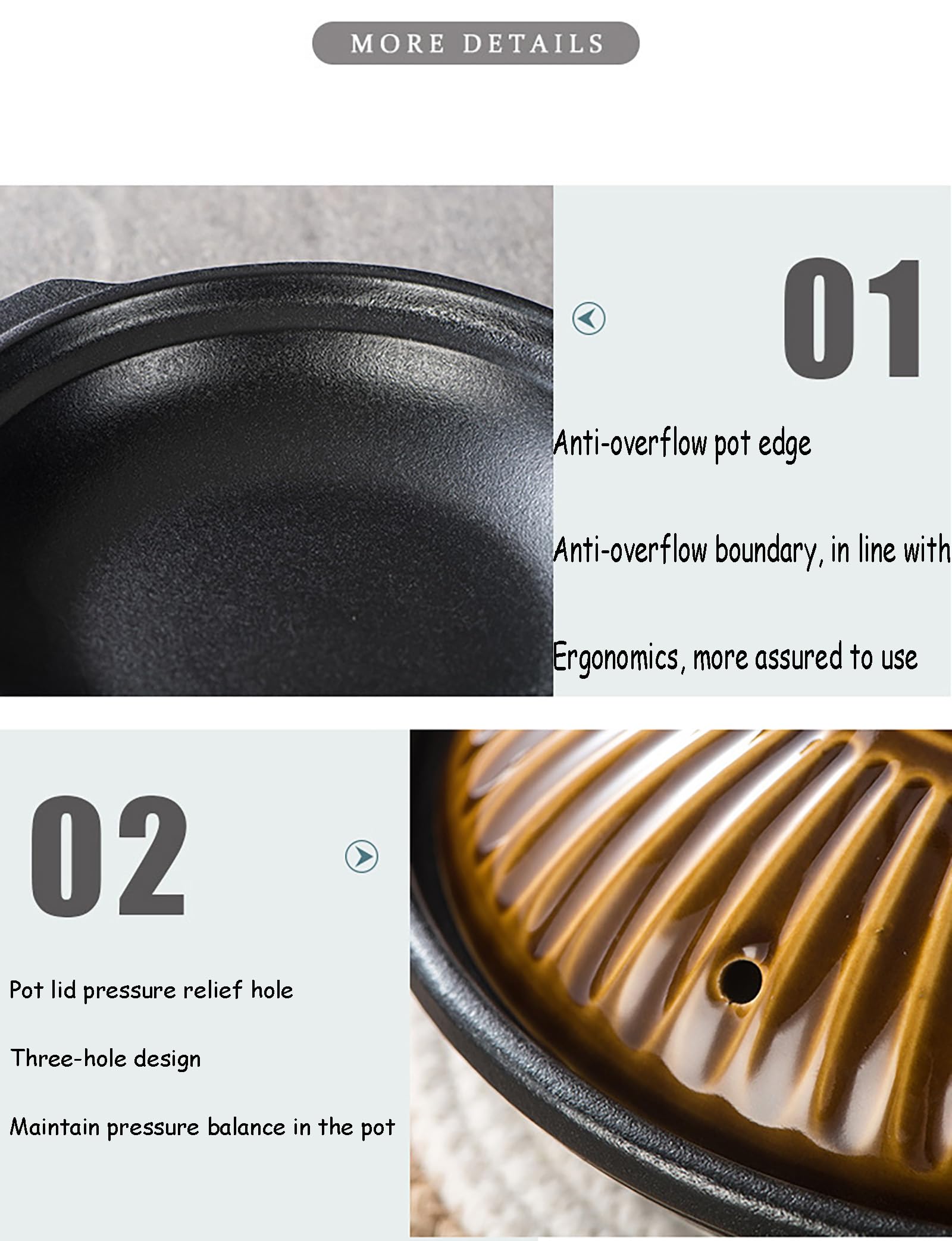 Japanischer Donabe-Keramik-Hot Pot Im Retro-Stil, Hitzebeständig, Flacher Holländischer Ofen For Kochen Und Servieren Von Dolsot, Bibimbap-Suppe, Reis-Eintopf, Auflauf, Nudeln(Copper,11.8 inches)