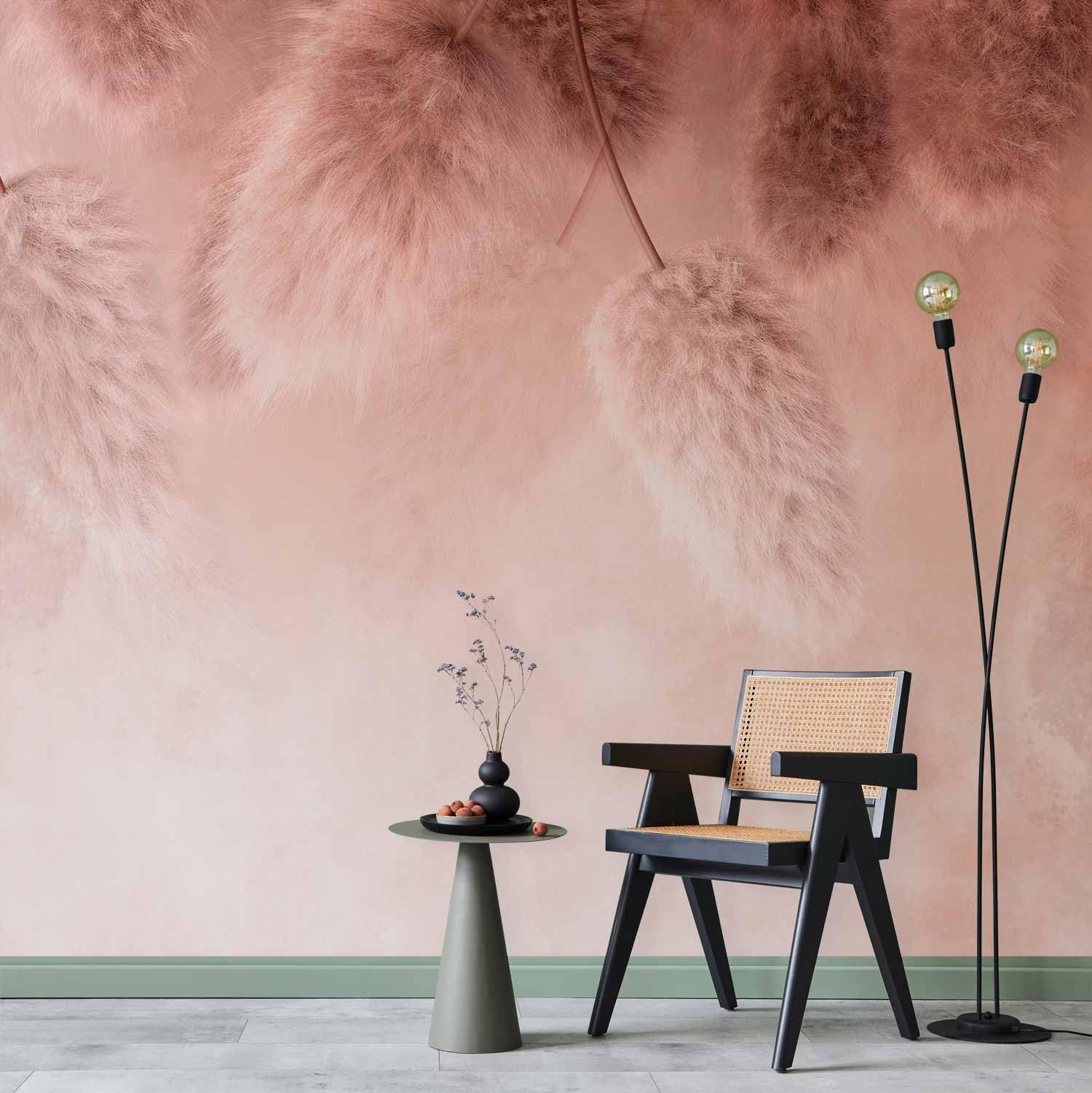 artgeist Wall Mural Boho 98x69 in - Non-Woven Wallpaper Fleece Wall Decor Photo Print Picture Image Design Cotton Nature rosa b-C-10081-a-a