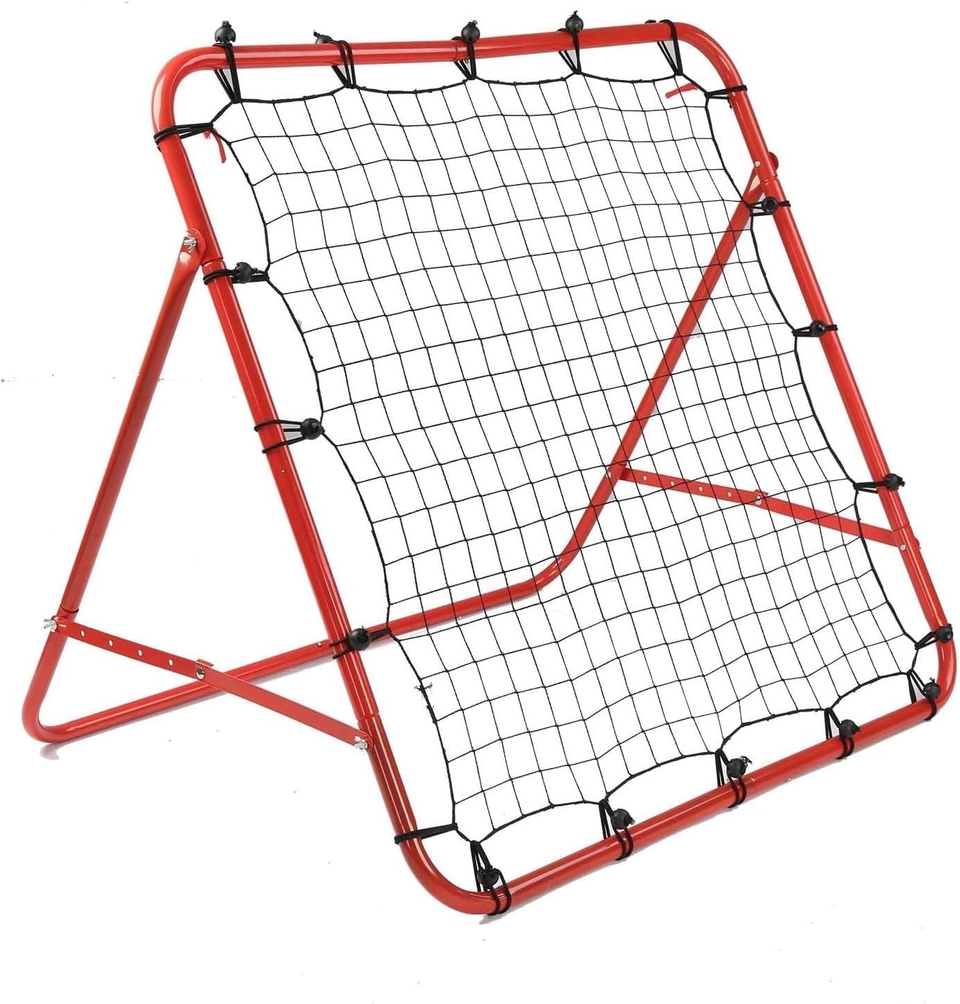 Rebounder Net Practise Football Training Net Soccer Kickback Target Goal Pro for Children Kids Play Teaching Equipment Adjustable Portable Soccer Door (Red, Single-Sided) โ image 1