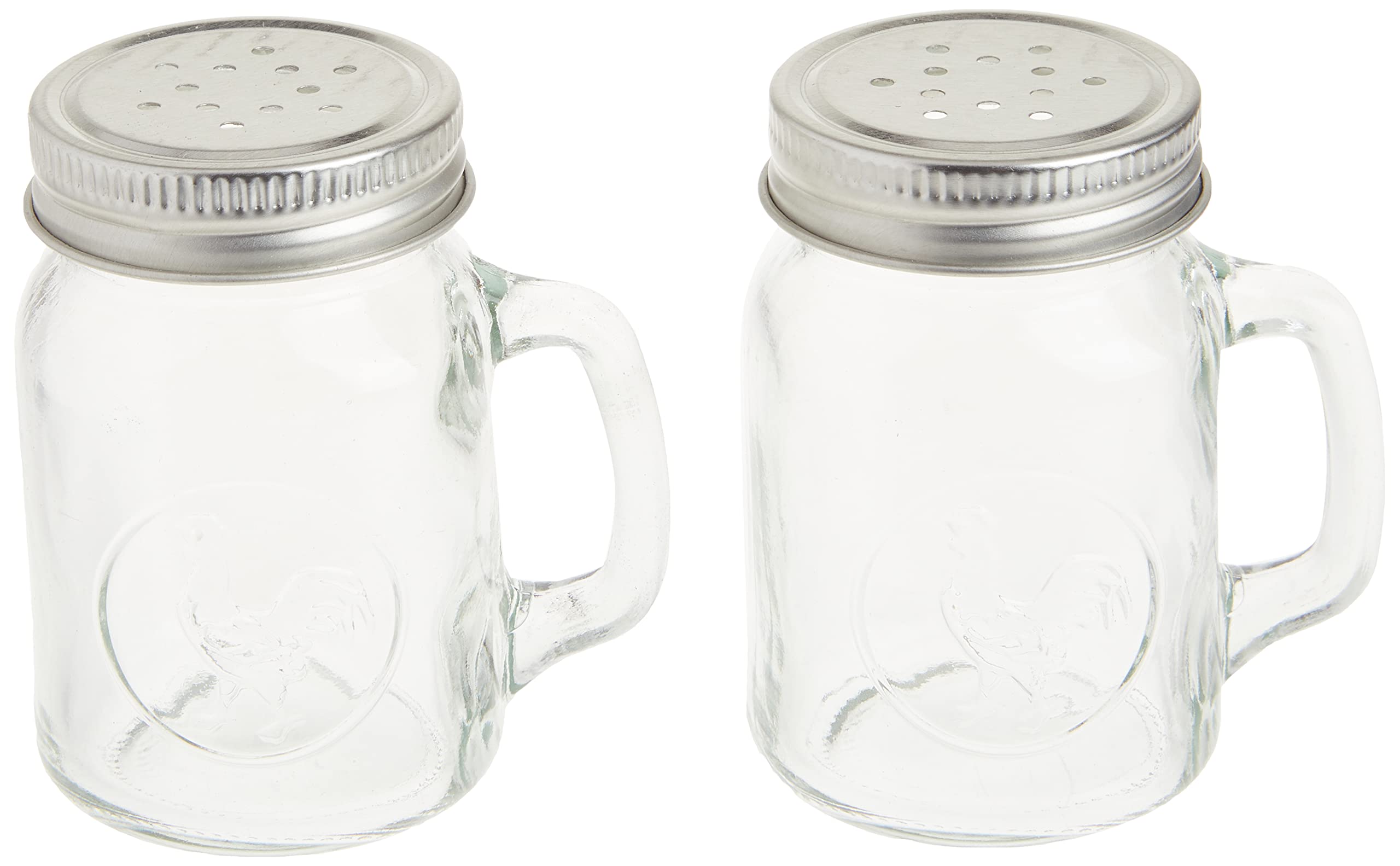 Circleware 66790 - Taza de salero y pimentero, cristal, transparente