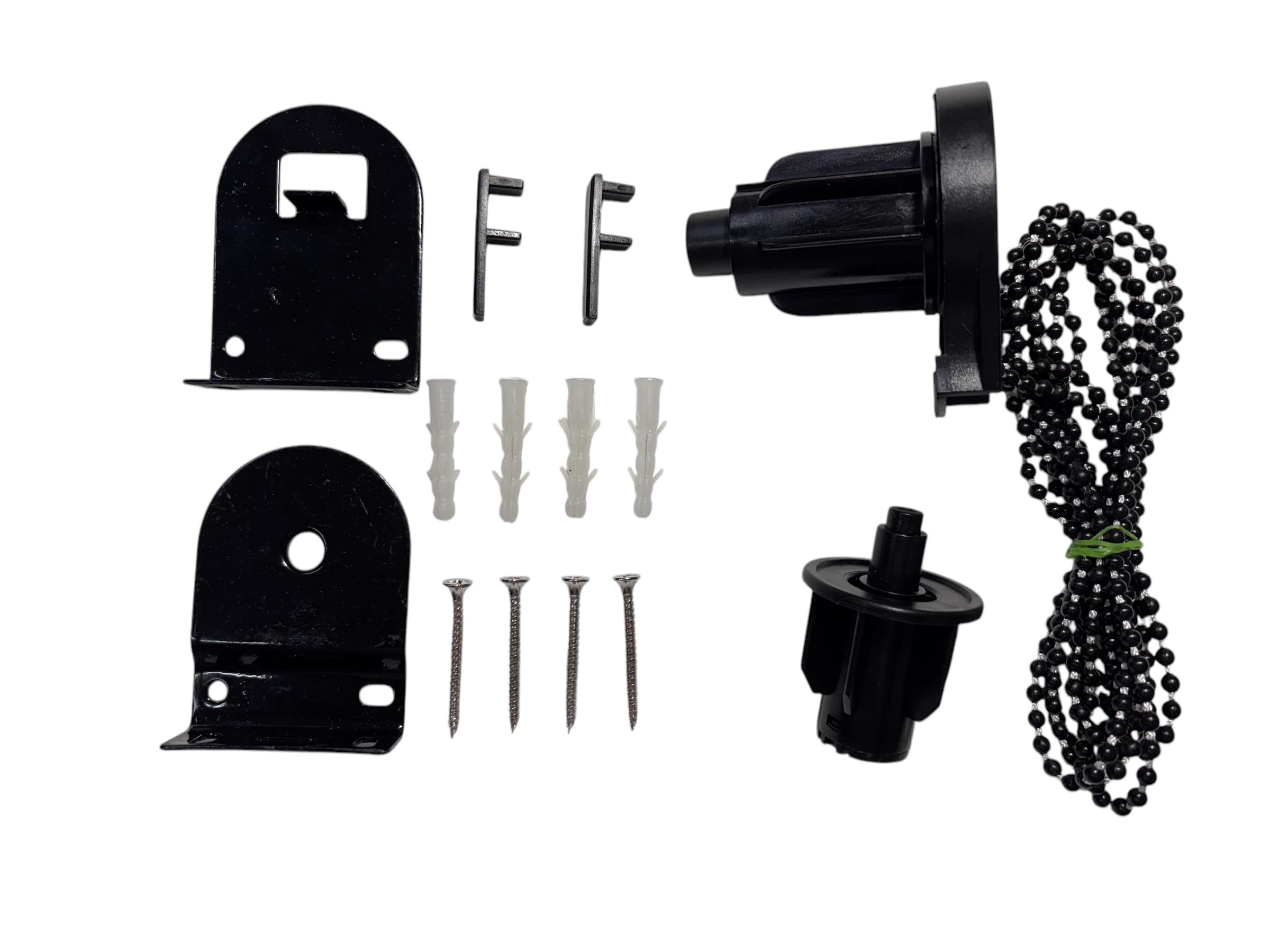 Colornest Roller Blinds Brackets Accessories Kit | 6 Gear Roller Mechanism for 38 MM Roller Poles Heavy Duty Mechanism with 2 End Caps for 38mm Blinds | Black-image-43