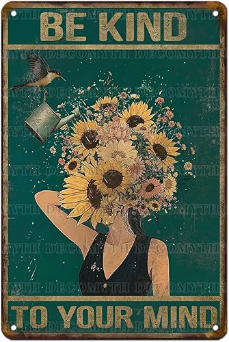 Miniatura 17 de Letrero de hojalata de pájaro vintage con texto en inglés "Music Is What Feelings Sound Like Retro Wall Art Wall Art Funny Bird Lovers Poster Indoor