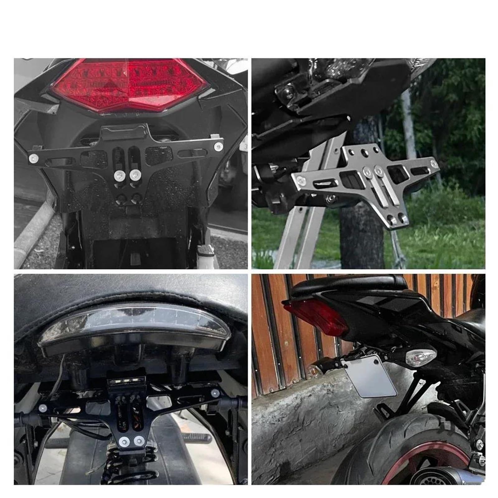Intermitentes Moto Soporte para Matrícula De Motocicleta para H&Onda Super Grom 125/MSX 125 CB500X CB400 CB1000 Indicadores De Señal De Giro Lámpara De Luz Impermeables(Color 1)