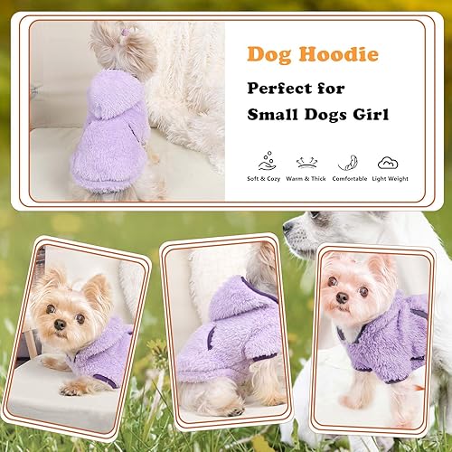 Miniatura 5 de Sudadera con capucha para perro, ropa para perros pequeños, niños y niñas, sudaderas con capucha para perros, abrigos, sudadera para perros para