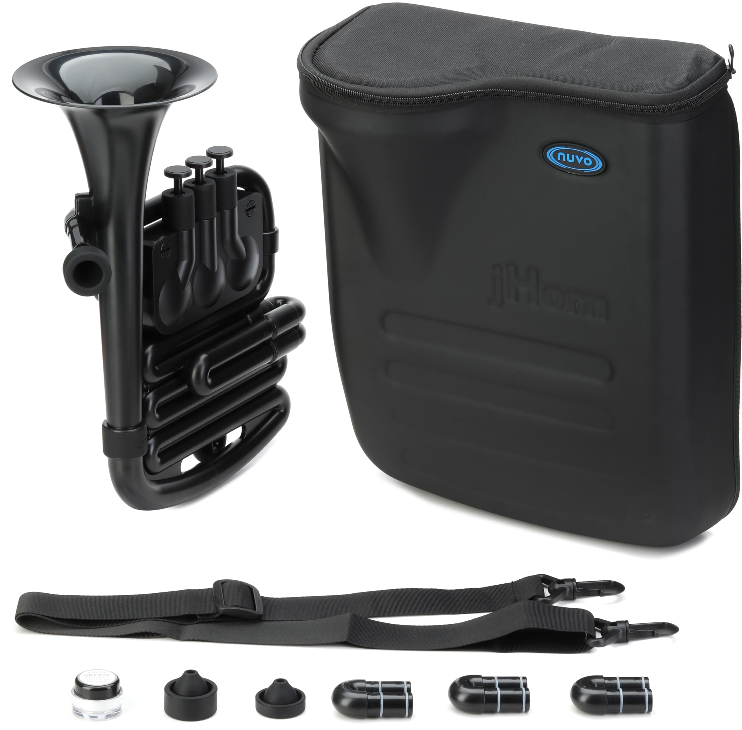 Nuvo jHorn en negro con ribete negro, talla única N610JHBBK