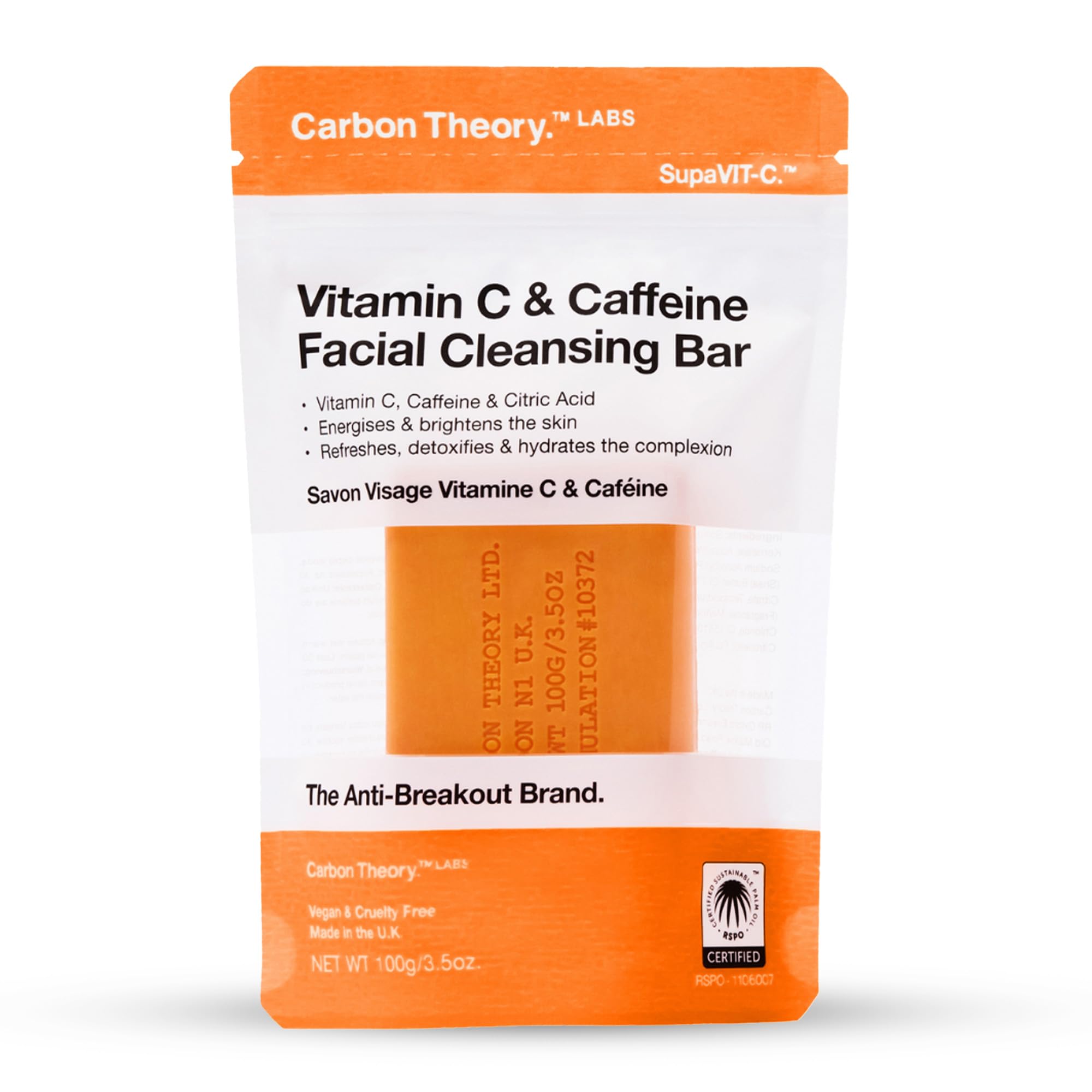 Carbon Theory Vitamin C Face Cleansing Bar 100g
