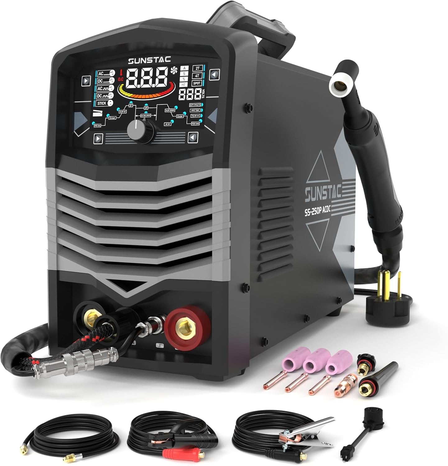 250A AC/DC Aluminum TIG Welder with Pulse