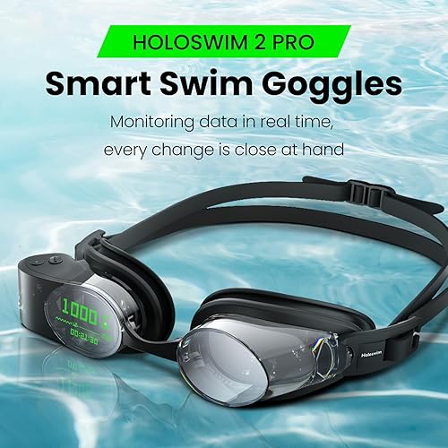 Miniatura 2 de Holoswim Gafas de natación Smart Swim 2 Pro, pantalla en tiempo real, análisis de IA, entrenamiento profesional, nano antivaho, soporte Apple Garmin