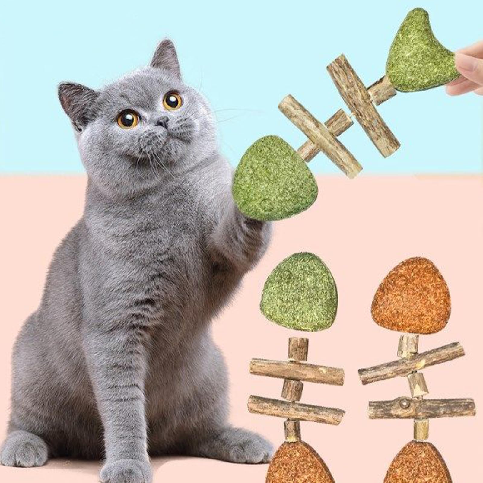 Katzen Beiß Spielzeuge 3-Teiliges Fischgräten Design Interaktiver Beißring | Katzen Kauspielzeug Für Zähne Geschenk Für Haustiere Spielzeug Gegen Langeweile
